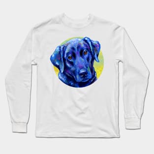 Loyal Companion -  Colorful Black Labrador Retriever Dog Long Sleeve T-Shirt